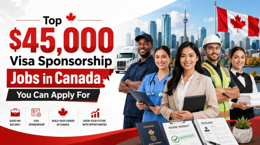 $45000 Visa sponsorship jobs in Canada
