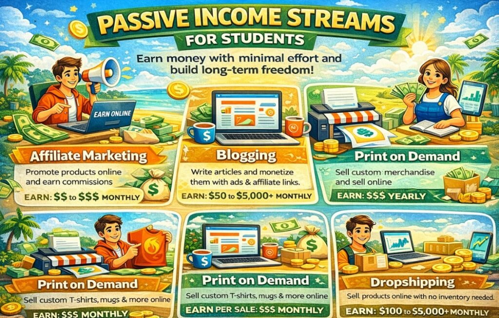 PASSIVE INCOME STREAMS FOR STUDENTS