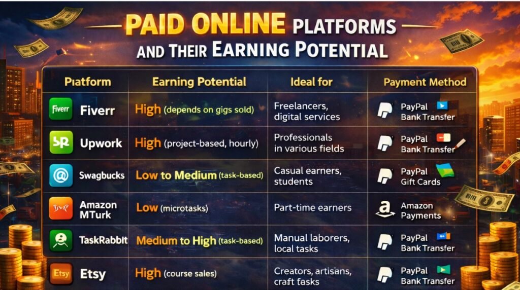 Paid Online Platforms