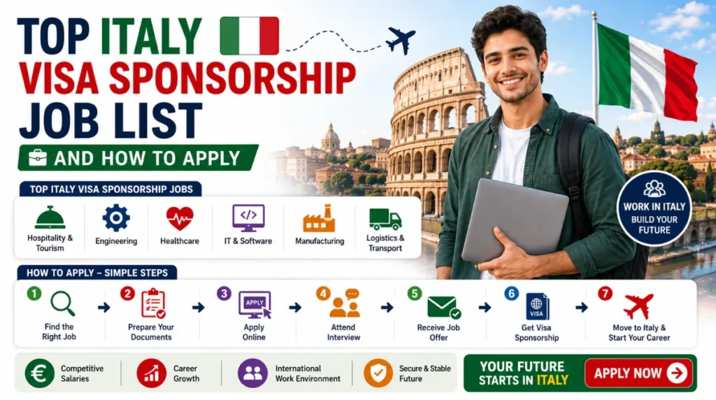 Italy visa sponsorship job