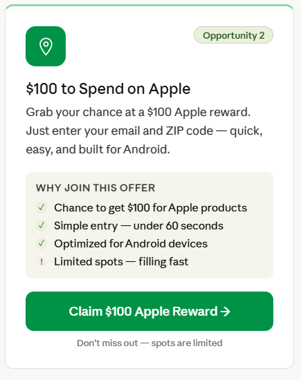 $100 to Spend on Apple