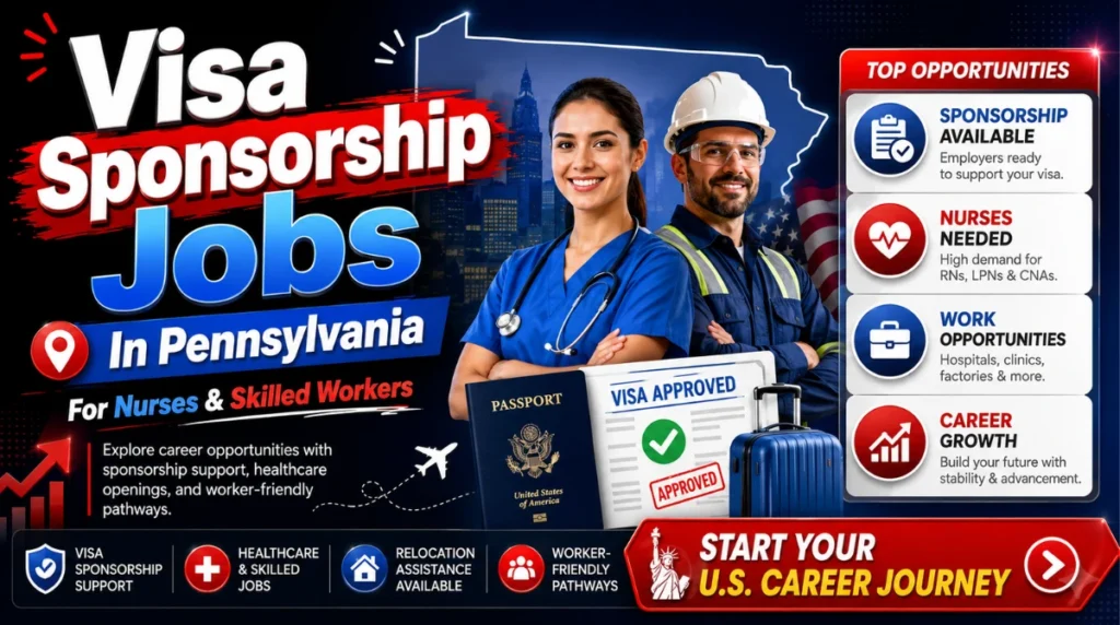 Visa Sponsorship Job In Pennsylvania