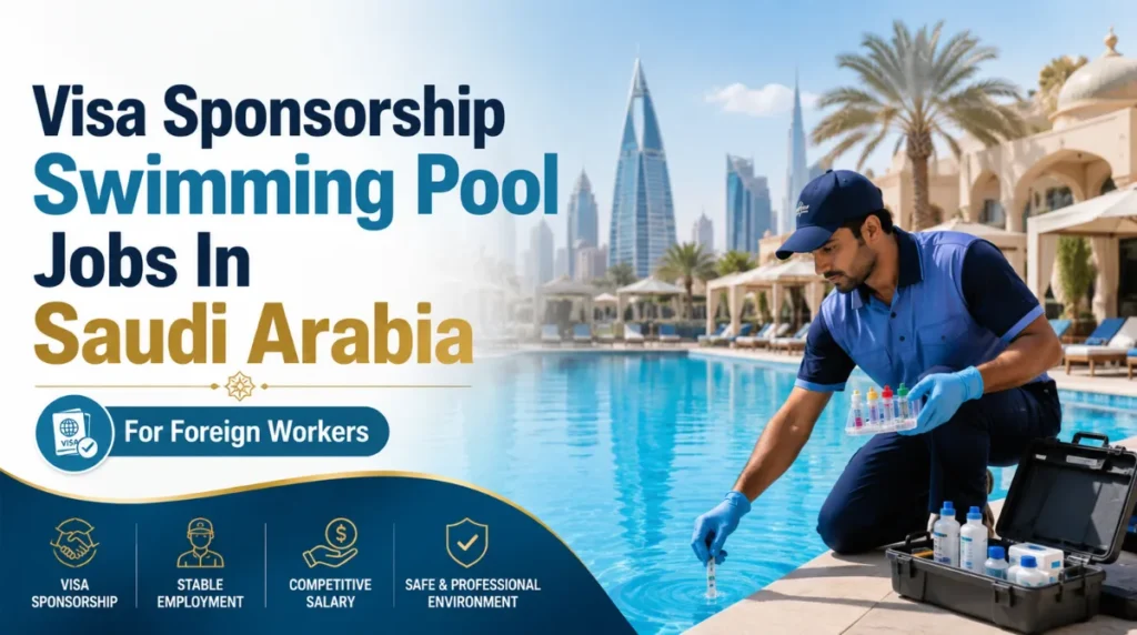 Visa Sponsorship Swimming Pool Jobs in Saudi Arabia